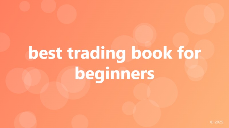 best trading book for beginners