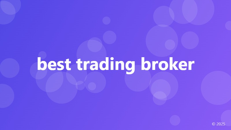 best trading broker