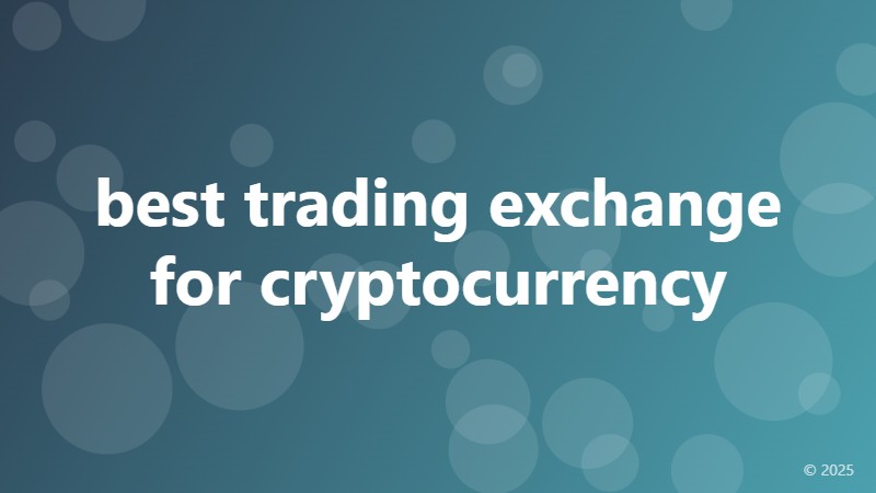 best trading exchange for cryptocurrency