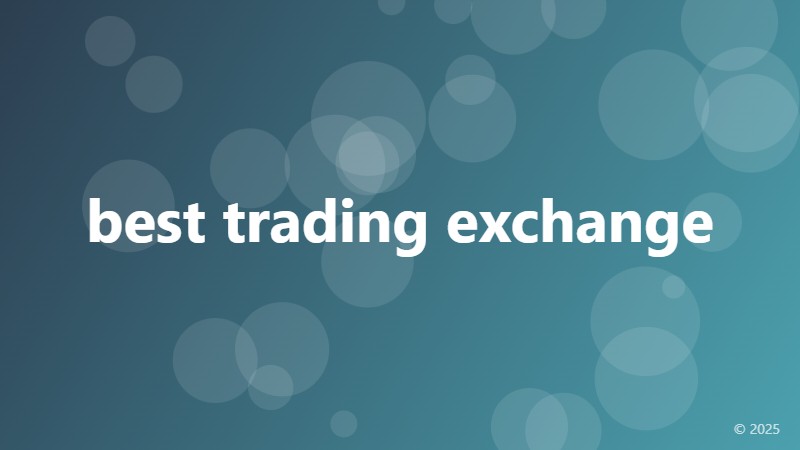best trading exchange