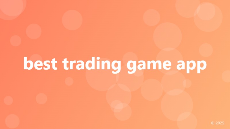 best trading game app