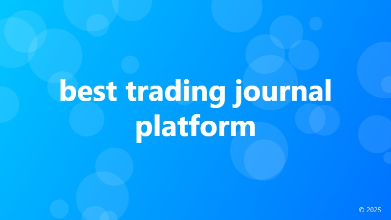 best trading journal platform