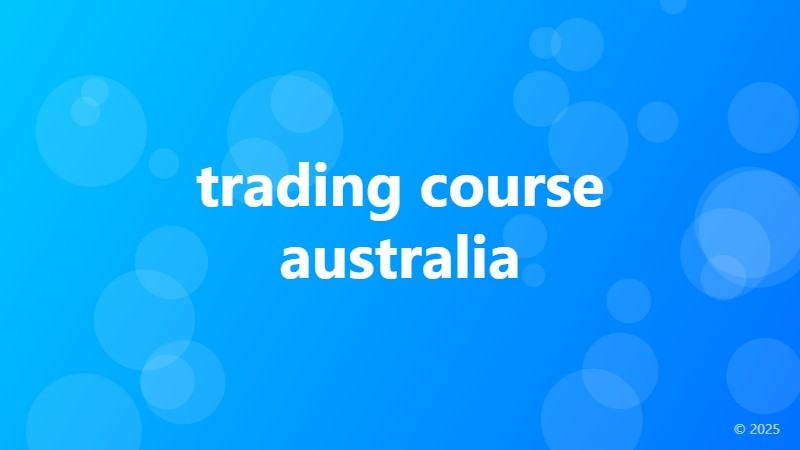 trading course australia