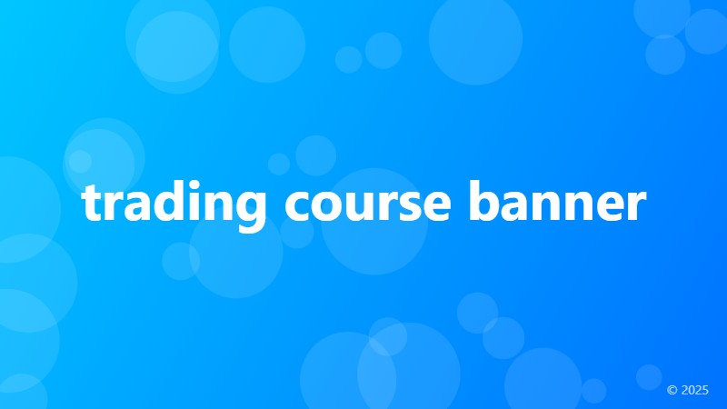 trading course banner