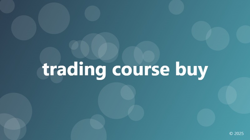 trading course buy