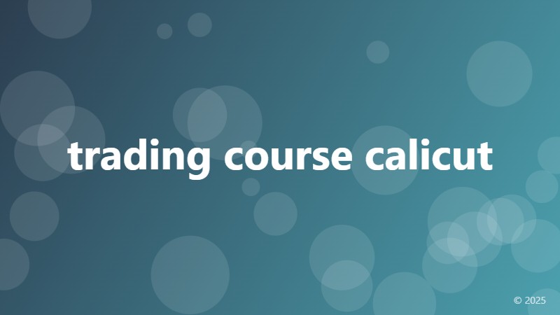 trading course calicut