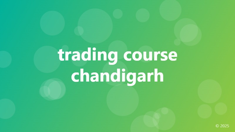trading course chandigarh