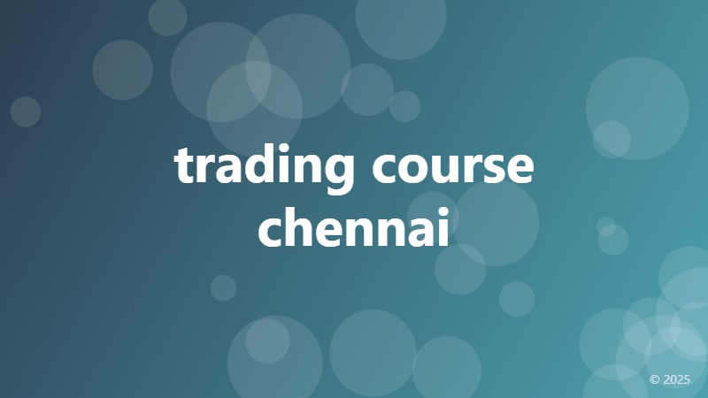 trading course chennai