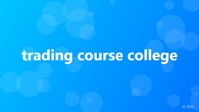 trading course college