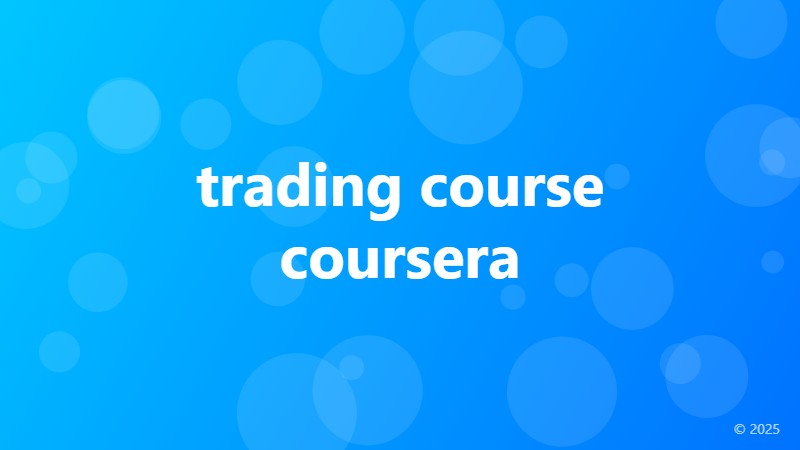 trading course coursera