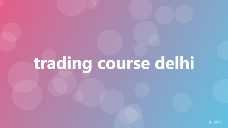 trading course delhi