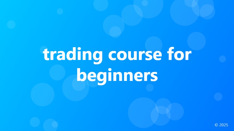 trading course for beginners