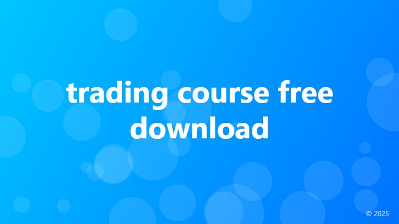 trading course free download