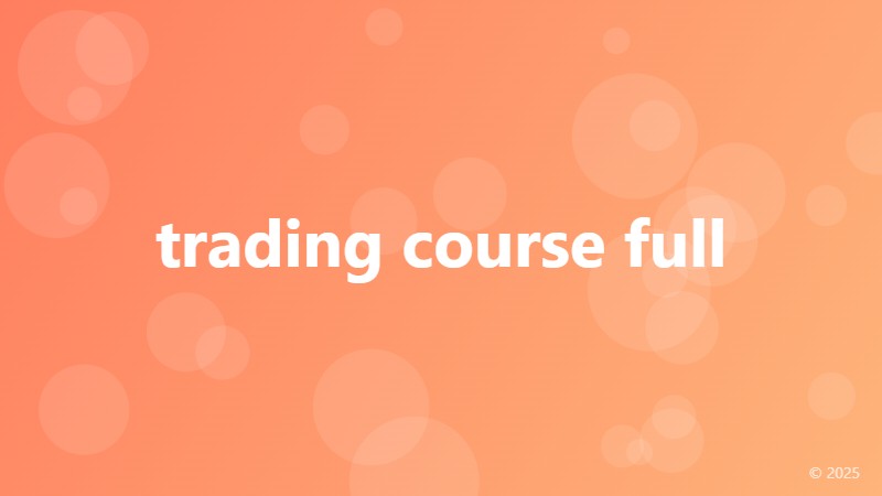 trading course full
