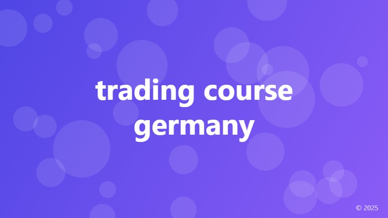trading course germany