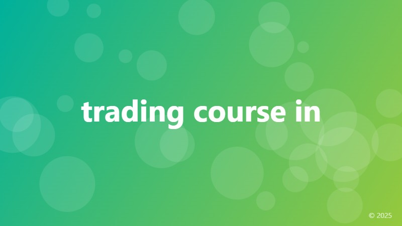 trading course in