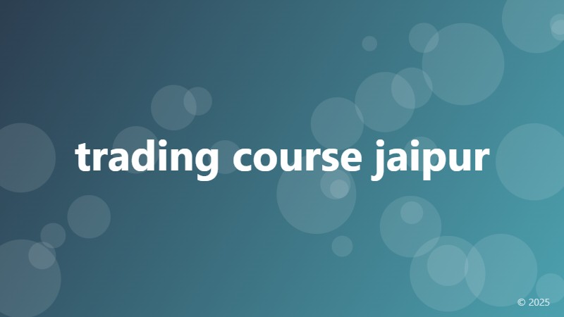 trading course jaipur