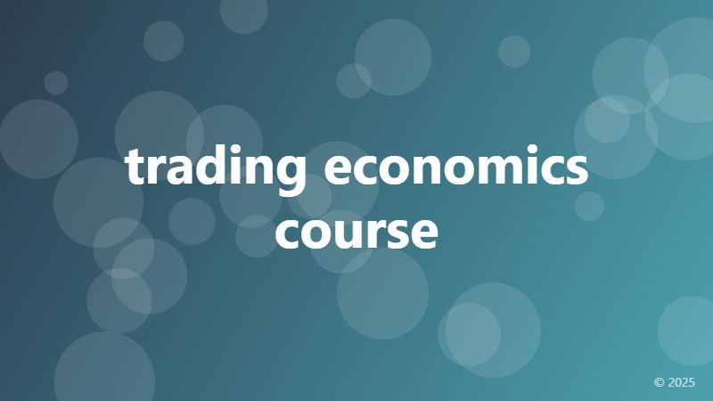 trading economics course